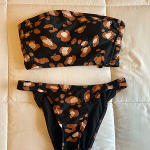 Cheetah Strapless Bikini